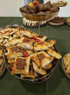Tray of assorted Lebanese pastries prepared for a Bayte Bites catering order