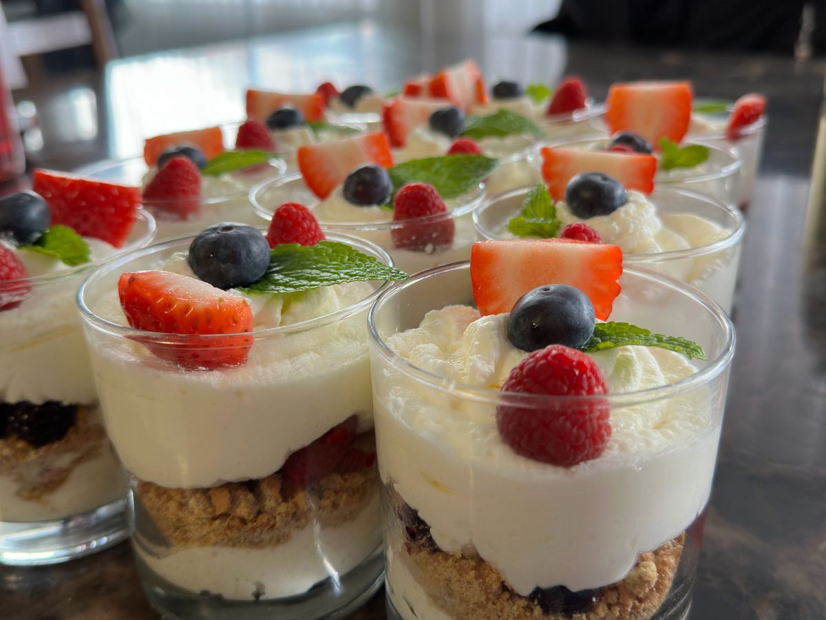 Assortment of Lebanese desserts arranged on a serving tray